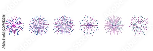 Party. Event. Celebration. Decoration firework set. New year fireworks vector illustration of an abstract background