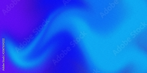 Quadro em tela Abstract purple and blue gradient fluid wave with grain texture background