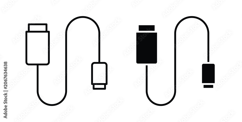 Fototapeta premium USB cable icon