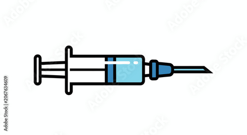 Medical Syringe with Needle.