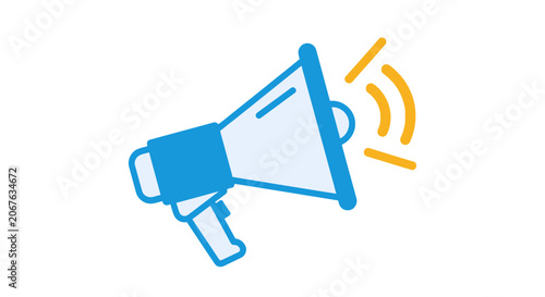 Megaphone loudspeaker announcement device tool.