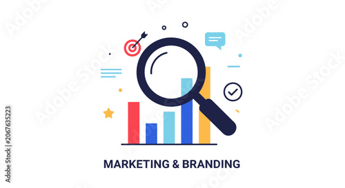 Marketing and branding concept icon.