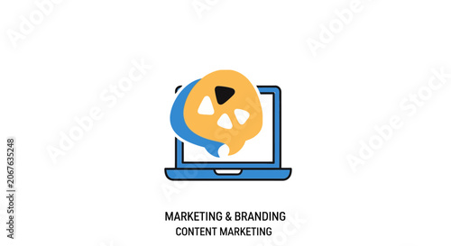 Marketing and branding content strategy symbol.