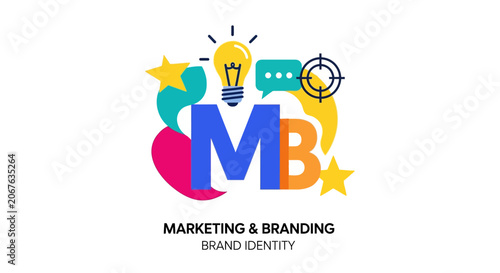 Marketing and Branding Logo Design Elements.