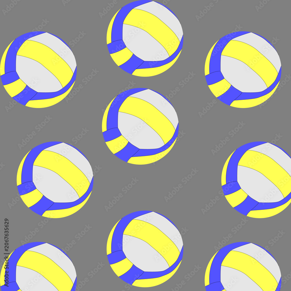 Seamless volleyball pattern