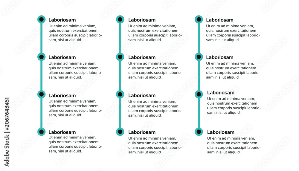 Fototapeta premium Column Vertical Process Timeline List Infographic Diagram