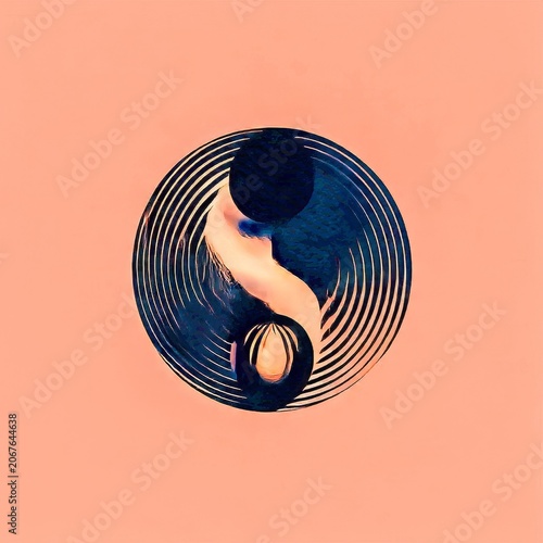 yinyang inspired balance logo abstract symmetrical harmony