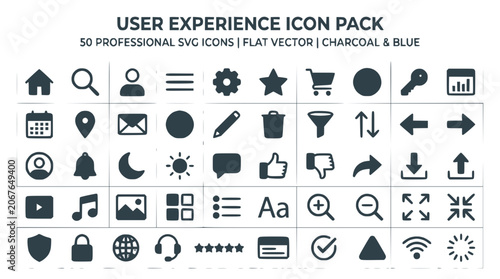 Vector icon sheet of various symbols and signs are created for user experience