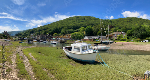 The south west coast Path at Porlock Weir, Somerset, UK 