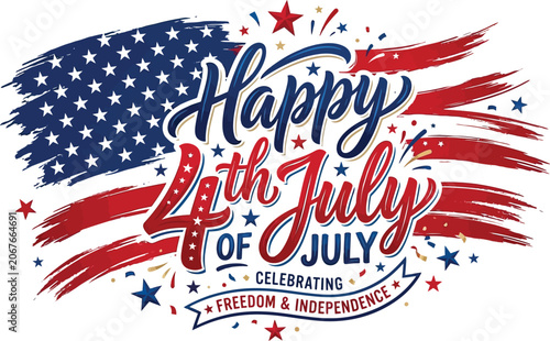 Patriotic 4th of July Celebration Design for Independence Day