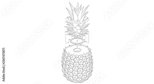 Pineapple Fruit Tropical Sweetness Illustration.