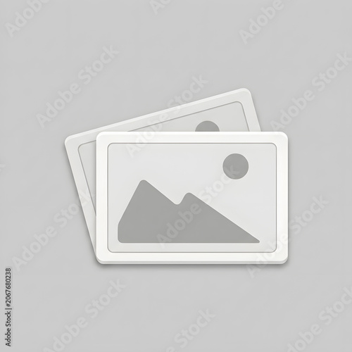 Simple image placeholder icon representing graphic asset isolated on neutral gray background.