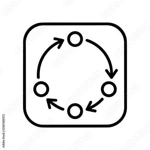 Cycle Process Flow Diagram Icon.