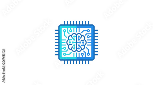 Artificial Intelligence Processor Chip Icon