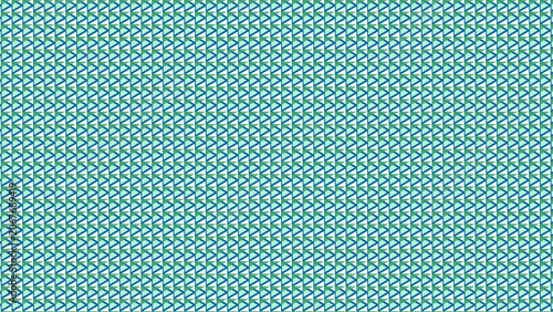 Pattern of blue and green geometric shapes in a repetitive design  