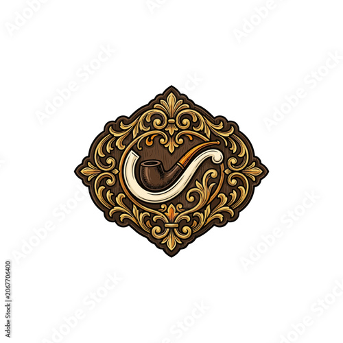 Photos Ornate Baroque Diamond Cartouche Frame With Golden Filigree Flourishes Framing A