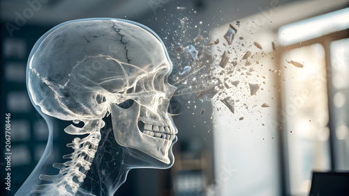 x ray image of human skull