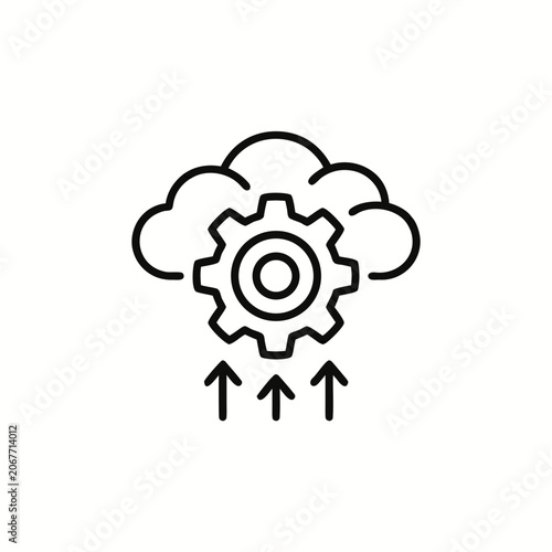 Cloud computing icon vector 