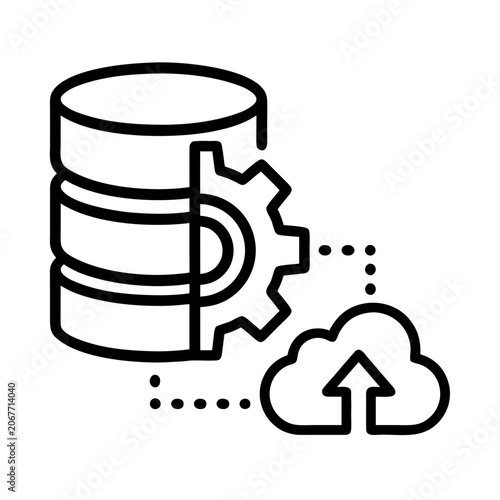 Cloud computing icon vector 