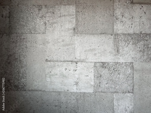 Distressed silver metallic tile wall texture background
