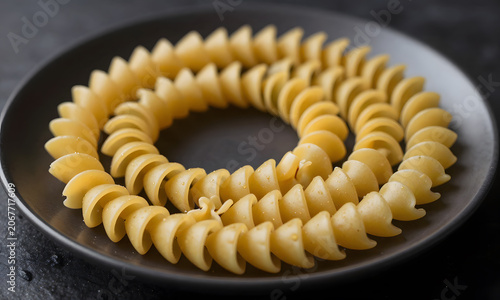 Spiral Pasta on Plates