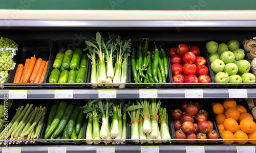 Produce Shelf in Store