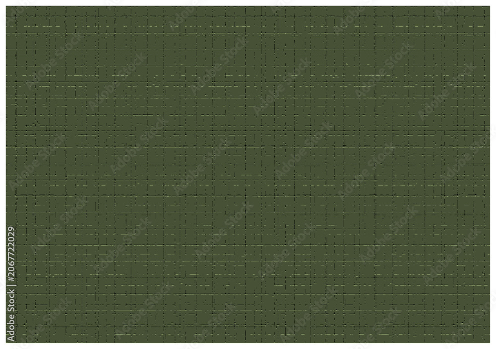 Fototapeta premium Dark olive green geometric grid pattern with grunge textured lines, geometric