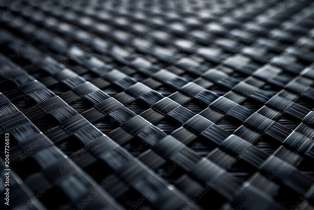 Fototapeta premium Black carbon fiber texture background