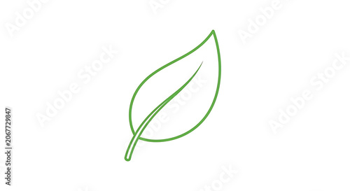 simple green leaf illustration for eco friendly designs