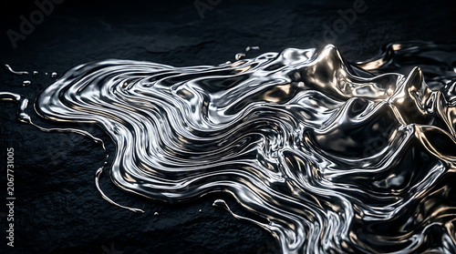 abstract liquid metal wave background texture