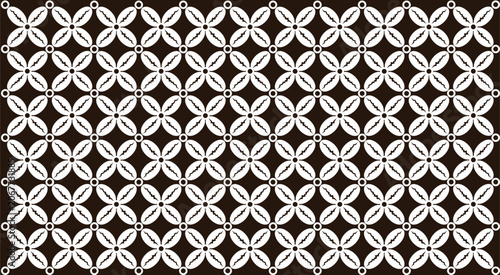 Bild auf Leinwand Indonesian traditional batik kawung pattern from Yogyakarta, vector illustration for textile and fabric design
