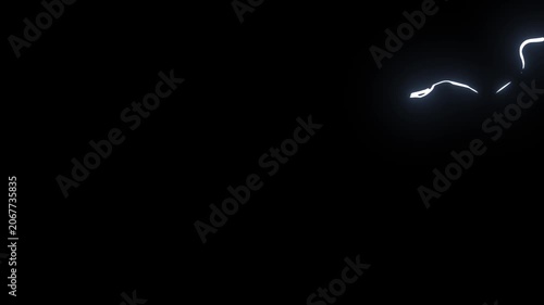 Powerful blue thunderbolt strike animation with electric energy flash bursts, dynamic lightning discharge overlay, storm fx transition element on black background, seamless 4k vfx loop