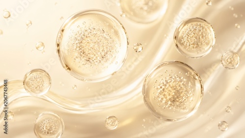 Creamy Champagne Molecular Droplets
