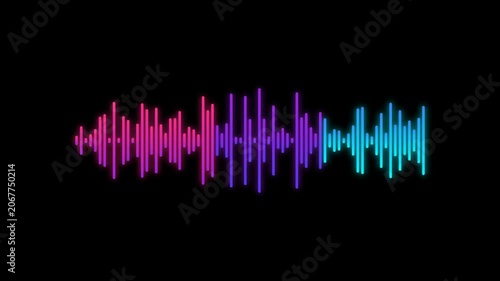 Vibrant Neon Gradient Audio Sound Wave Visualization for Digital Media Production and Music Tech