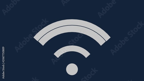 Minimalist Wireless Internet Connection Signal Icon Representing Digital Connectivity Networks