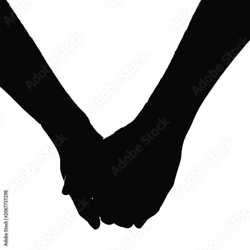 Fotografija Two hands shaking in solidarity.