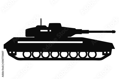 Tank war army silhouette vector, Military tank icon Vector