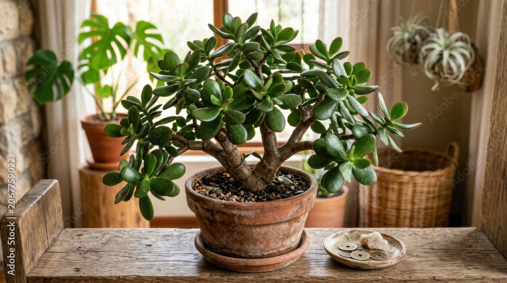 Fototapeta premium Euphorbia Rare Succulent Exotic Indoor Pot Plant Home Botanical Photo