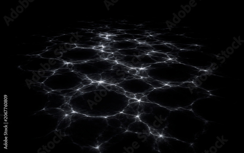Water reflection. Reflective water effect. Digital backdrop  Texture water. Mylar foil light glow. Water texture with sun reflections