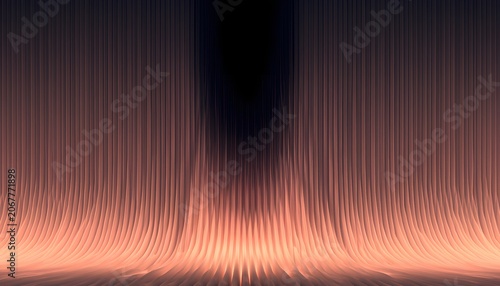 Abstract vertical lines fading into warm orange gradient