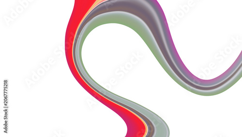 Smooth flowing colored ribbons with soft gradient transitions during a studio shoot isolated on transparent background