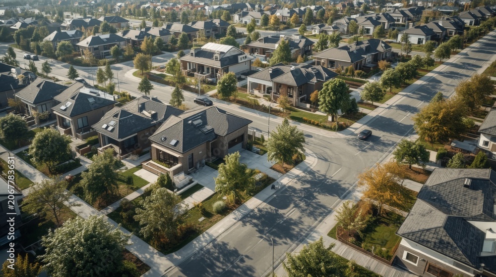 Obraz premium Master Planned Residential Community with Walkable Green Streets