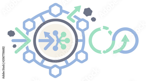 DevOps Loop Automation and Continuous CI CD Integration Pipeline Infrastructure Concept