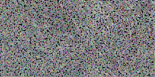 Foto Dense Pointillist Texture of Muted Multicolored Dots on a Black Background abstr