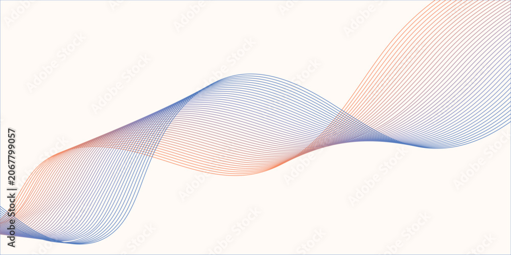 Fototapeta premium Abstract Wavy Lines Flowing Smoothly Across a Light Background.