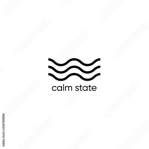 Φωτογραφία Wavy lines graphic on a white background a simple black silhouette design for mo