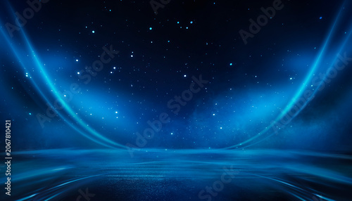 Abstract blue light rays background