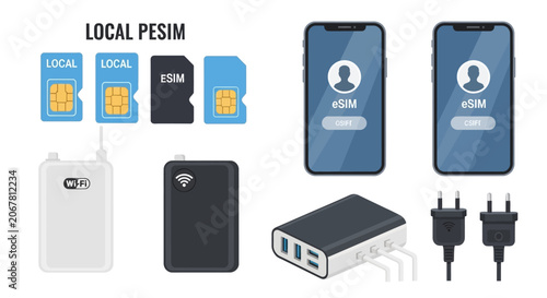 White Wi-Fi Hotspot Device with Black Wi-Fi Symbol, Vector Illustration