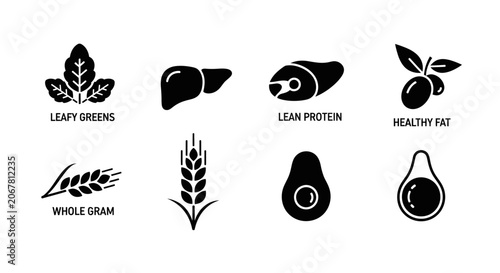 Whole Grain Wheat Icon - Healthy Food Symbol