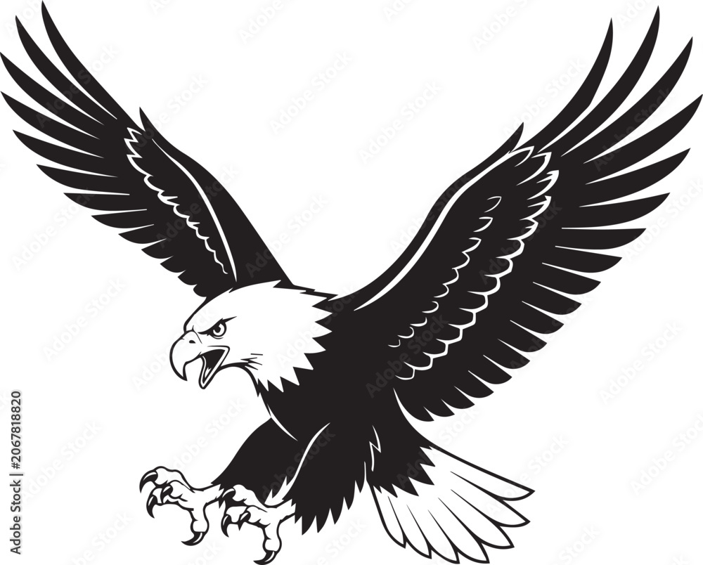 Fototapeta premium eagle on a white background